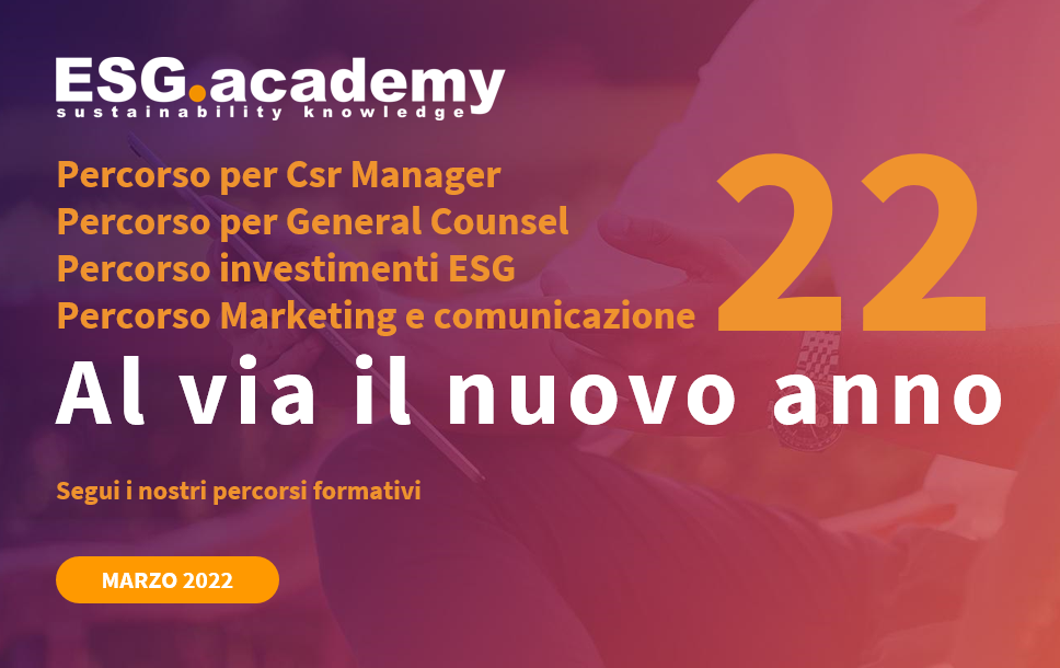 REGISTRATI AI NUOVI PERCORSI DI ESG.ACADEMY