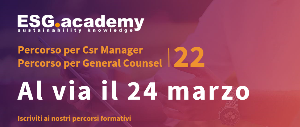 ISCRIVITI AI NUOVI PERCORSI DI ESG.ACADEMY
