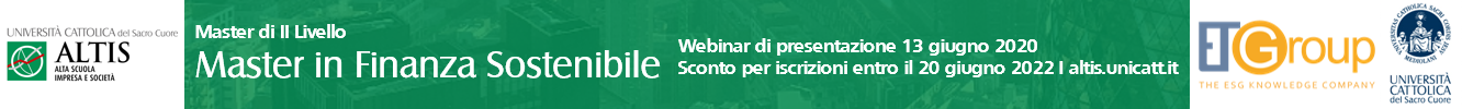 Master Altis Finanza sostenibile